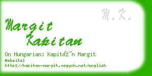 margit kapitan business card